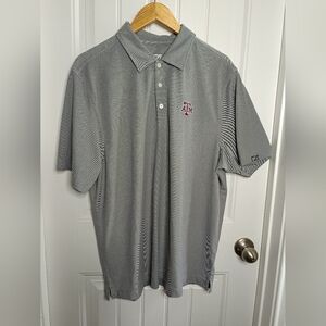 Cutter & Buck Texas A&M Aggies Embroidered Gray Large Polo DryTec Gig 'Em